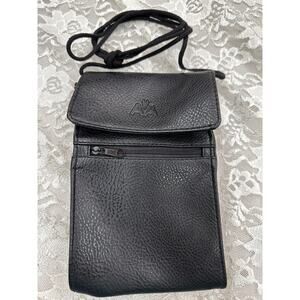 Vintage American Airlines Travel Kit Faux Leather Bag Crossbody Strap